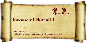 Novoszad Marcell névjegykártya